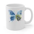 Frutiger Aero Aesthetic Butterfly Computer Fishes Scenery Raglan Baseball Tee Graphic Print Coffee Mug