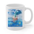Frutiger Aero Aesthetic Tech Bubble Tea Boba Milktea Fishes Graphic Print Coffee Mug Frutiger Aero Aesthetic Tech Bubble Tea Boba Milktea Fishes Graphic Print Coffee Mug