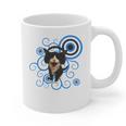 Frutiger Aero Cat Meme Headphone Kitty Cat Lover Graphic Print Coffee Mug