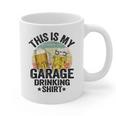 Garage Drinker Dad Vintage Beer This Is My Garage Drinking Graphic Print Coffee Mug