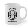 Go Away I'm Introverting Cat With Coffee Graphic Print Coffee Mug Go Away I'm Introverting Cat With Coffee Graphic Print Coffee Mug
