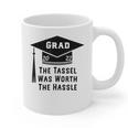 Grad 2022 Graduation Tassel Was Worth The Hassle Graphic Print Coffee Mug