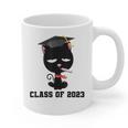 I Graduated Class Of2023 Cat Graduation Graphic Print Coffee Mug