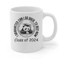 I Graduated Can I Go Back To Bed Now 2024 Graduation Panda Graphic Print Coffee Mug