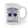Graduation Shirt For Mom Of Twins Proud Mom Twins Tee Graphic Print Coffee Mug