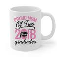 Graduation Shirt For Mom With Twins Proud Mom Of Two Graphic Print Coffee Mug