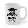 GraduationShirt Kiss My Class 2018 Goodbye Graphic Print Coffee Mug