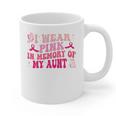 Groovy I Wear Pink In Memory Of My Aunt Breast Cancer Back Graphic Print Coffee Mug Groovy I Wear Pink In Memory Of My Aunt Breast Cancer Back Graphic Print Coffee Mug