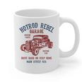 Hotrod Rebel Automotive Nostalgia Old Car Distressed Premium Tri-Blend Graphic Print Coffee Mug