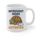 Introvert Mode Activated Low Social Battery Box Turtle Graphic Print Coffee Mug Introvert Mode Activated Low Social Battery Box Turtle Graphic Print Coffee Mug