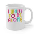 Introvert I Want To Be Alone Retro Wavy Graphic Print Coffee Mug Introvert I Want To Be Alone Retro Wavy Graphic Print Coffee Mug
