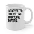 Introverted Boater Boating Introvert Graphic Print Coffee Mug