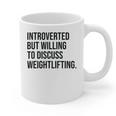 Introverted Weightlifter Gym Weightlifting Introvert Graphic Print Coffee Mug Introverted Weightlifter Gym Weightlifting Introvert Graphic Print Coffee Mug