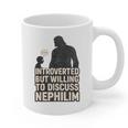 Introverted But Willing To Discuss Nephilim Tee Graphic Print Coffee Mug