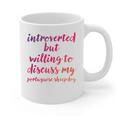 Introverted Willing To Discuss Portuguese Sheepdog Introvert Graphic Print Coffee Mug Introverted Willing To Discuss Portuguese Sheepdog Introvert Graphic Print Coffee Mug