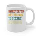 Introverted But Willing To Discuss Running Hobby Graphic Print Coffee Mug