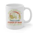 Jesus Made Fisher Man Christian Fishing Bass Fish Dad Graphic Print Coffee Mug