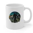 Just Me And My Yeti Retro Sunset Mountain Hiking Introvert Graphic Print Coffee Mug