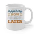 Lapidary Now Minimal Socializing Introvert Vintage Graphic Print Coffee Mug Lapidary Now Minimal Socializing Introvert Vintage Graphic Print Coffee Mug