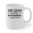 Last Day Of School 3rd Third Grade Sign My Shirt Graduation Graphic Print Coffee Mug