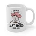 This Is My Last Rodeo Senior 2026 Cowgirl Graduation Graphic Print Coffee Mug