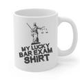 Law School Graduation My Lucky Bar Exam Shirt Lawyer Graphic Print Coffee Mug
