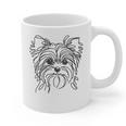 Line Art Dad Mom Dog Teecup Yorkie Graphic Print Coffee Mug