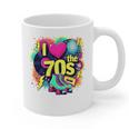 I Love The 70s Retro Cassette Roller Vinyl Nostalgia Vibes Premium Tri-Blend Graphic Print Coffee Mug