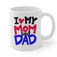 I Love My Mom And Dad Idea Shirt Graphic Print Coffee Mug
