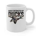 Mallard Duck Hunting Camo Easily Distracted Duck Dad Graphic Print Coffee Mug