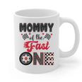 Mommy Of The Fast One Car Racing Dad 1St Birthday Boy Graphic Print Coffee Mug