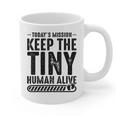 New Dad Est Keep Tiny Human Alive First Time Father's Day Graphic Print Coffee Mug New Dad Est Keep Tiny Human Alive First Time Father's Day Graphic Print Coffee Mug