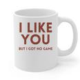 I Like You But Got No Game Introvert Minimalist Joke Graphic Print Coffee Mug
