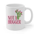 Not a Hugger Sarcastic Introvert Cactus Theme Women Graphic Print Coffee Mug