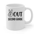Peace Out Second Grade Last Day Of School Graduation Kids Graphic Print Coffee Mug