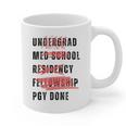 PGY Done Medical Training Residency Fellowship Graduation Graphic Print Coffee Mug