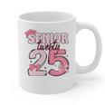 Pink Coquette Bow Senior 2025 Back To School Graduation Girl Graphic Print Coffee Mug