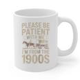 Please Be Patient With Me I'm From The 1900S Raglan Baseball Tee Graphic Print Coffee Mug