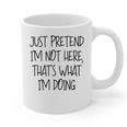 Pretend Introvert Introverted Apparel Graphic Print Coffee Mug Pretend Introvert Introverted Apparel Graphic Print Coffee Mug