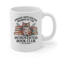 Proud Introverted Book Club Anti Social Reader Pet Cat Graphic Print Coffee Mug