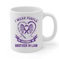 Purple In Memory Of My Brother In Law Alzheimers Awareness Graphic Print Coffee Mug