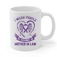 Purple In Memory Of My Mother In Law Alzheimers Awareness Graphic Print Coffee Mug Purple In Memory Of My Mother In Law Alzheimers Awareness Graphic Print Coffee Mug