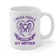 Purple In Memory Of Mother Mom Pancreatic Cancer Awareness Graphic Print Coffee Mug