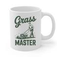 Push Lawn Mower Legend Grass Master Dad Mowing Graphic Print Coffee Mug