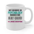 Qualified Psychologist PhD PsyD Shirt Graduation Graphic Print Coffee Mug