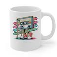 Retro Old Cassette Tape Cartoon With Walker Nostalgia Premium Tri-Blend Graphic Print Coffee Mug Retro Old Cassette Tape Cartoon With Walker Nostalgia Premium Tri-Blend Graphic Print Coffee Mug