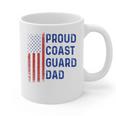 Retro Proud Coast Guard Dad Graduation Dad Usa Flag Outfit Graphic Print Coffee Mug