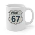 Retro Route 67 Highway Sign Vintage Road Nostalgia Premium Tri-Blend Graphic Print Coffee Mug Retro Route 67 Highway Sign Vintage Road Nostalgia Premium Tri-Blend Graphic Print Coffee Mug