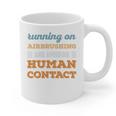 Running On Airbrushing Social Introvert Humor Vintage Graphic Print Coffee Mug
