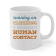 Running On Climbing Social Introvert Humor Vintage Graphic Print Coffee Mug